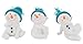 Produktbild Geschenkestadl 3 Stück Schneemann Figuren türkis sitzend 11,5cm Weihnachten Dekofiguren Winterdeko