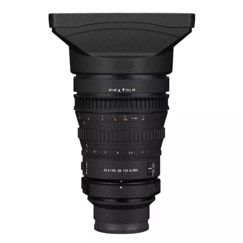 Capuchon d'objectif anti-rayures en cuir noir compatible Sony FE PZ 28-135 mm