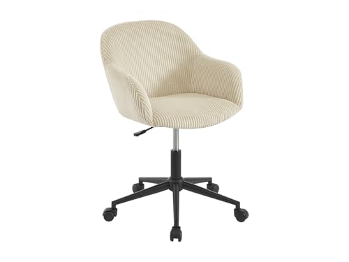 Vente unique Silla de Oficina   Pana   Crema   MARENZIA