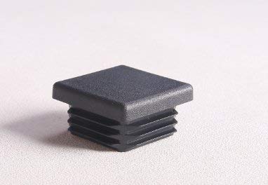 Image of 1 1 /2 inch 12pcs Black Square Tubing for Plastic Plugs, Durable Chair Glide.