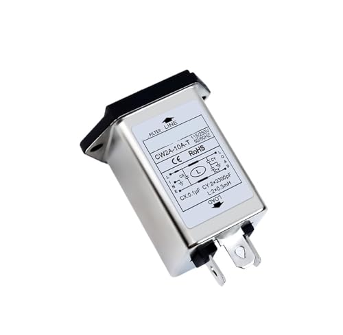 Filtro de potencia CW2A con fusible de seguridad contra ruido eléctrico en 220V