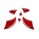 LANZMYAN Compatible with Car Rear Tailgate Emblem Logo Trim Accessories Carbon Fiber Emblem Badge Decal Cover Sticker for Toyota RAV4 5th Gen 2020-2024 Red