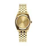 Nixon Small Time Teller - Reloj de cuarzo para mujer, correa de acero inoxidable color dorado