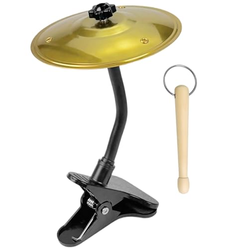 Mini cymbale de crash de voiture, diamètre : 14 cm, mini clip de tambour, décoration pour instruments à percussion, grille d'aération de batterie, silencieux, pour tous les types de véhicules, 1