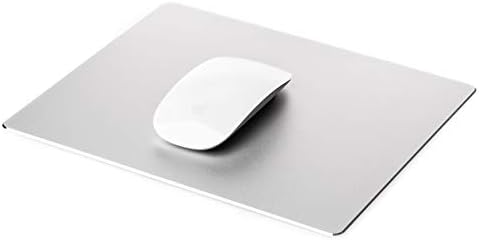 Desire2 Gaming Mouse Pad Mat with Non Slip Rubber Base, Frosted Surface, Compatible with Apple, MacBook, iMac, Computer and Laptops - Aluminium Silver