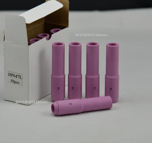 Image of RIVERWELD TIG Alumina Nozzles Ceramic Cups 10N47L #7L 7 /16 inch 11.0mm 10pcs