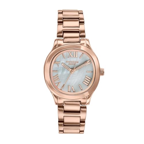 Image of Sonata Poze 8 Quartz Analog with MOP- White Dial IP Rose Gold Alloy Strap Watch for Women - SP80162WM01W