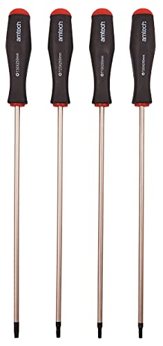 Amtech L0528 4 Piece Long Reach Torx Screwdriver Set, Black - Image 3