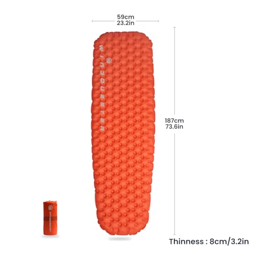 Image of Elevate X Inflatable Sleeping Pad - 4-Season Lightweight Camping Mattress, ASTM R-Value 7.5, Durable Waterproof Nylon, Compact Backpacking Sleeping Mat for Winter Trekking & Extreme Cold