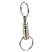 Juvale Detachable Key Chains with Quick Release Snaplock, Dual Sided (Silver, 12 Pack)
