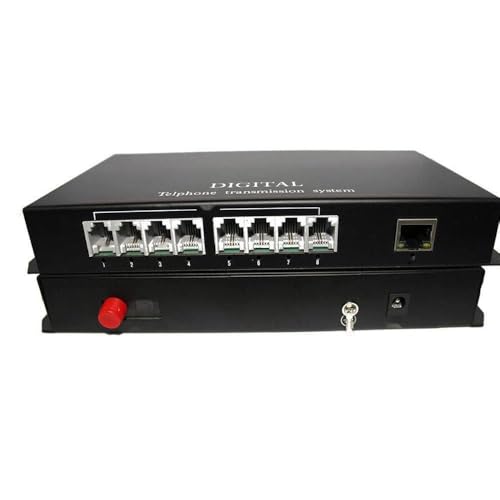 8-way Digital Telephone Transmission System RJ11 LAN Optical switch Optical single-fiber single-mode fiber 20 km PCM voice FC