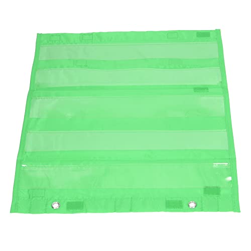 Srliya Tabela magnética de bolso para estudantes, 5 fileiras, bolsos transparentes, tabela de bolso