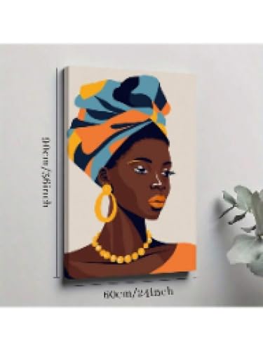Art mural africain grand format 60x80cm sans cadre