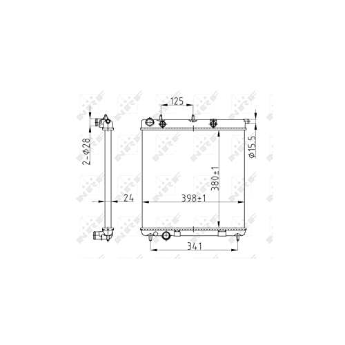 Raffreddamento Motore NRF 50429A - Radiatore Alternativo - Dimensioni 380x398x24 Mm