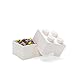 LEGO Storage Brick 4 - studs White - Stackable Plastic Storage Box with Lid for Kids and Adults Ideal Desk Organizer and Toy Box - 5.6L Capacity