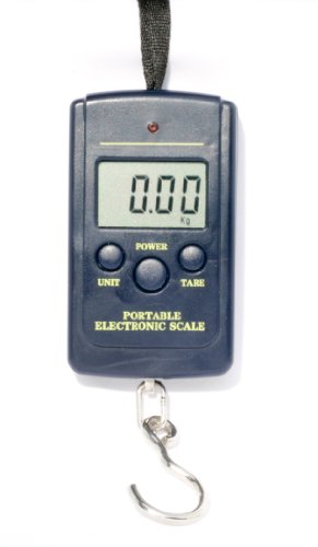 Preisvergleich Produktbild Quantum Abacus Elektronische Reisewaage / Hängewaage / Gepäckwaage / Taschenwaage / Fischwaage 40kg / 10g blau