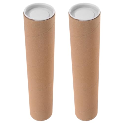 Operitacx Mailing Tubes Caps Cardboard Roll for Shipping Storing Poster Storage Tube Organizer for Personal Professional Use