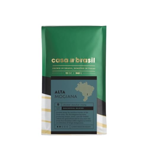 Alta Mogiana - Roasted by Casa Brasil Coffees - Whole Bean Coffee - 12 Ounce Bag