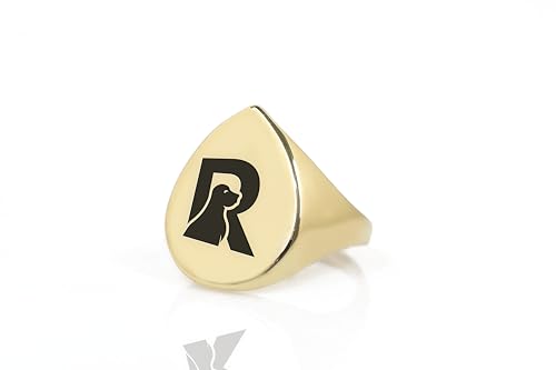 Bague lettre personnalisée avec design de chien pour garder votre compagnon tout près