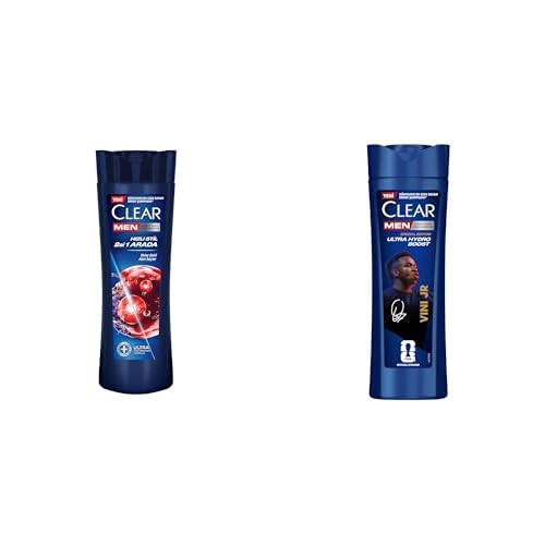 Clear Men Seti | Şampuan Hızlı Stil 2'si 1 Arada Kolay Şekil Alan Saçlar 350 ml Mavi x2 + Şampuan Vinícius Júnior 350 ml x2