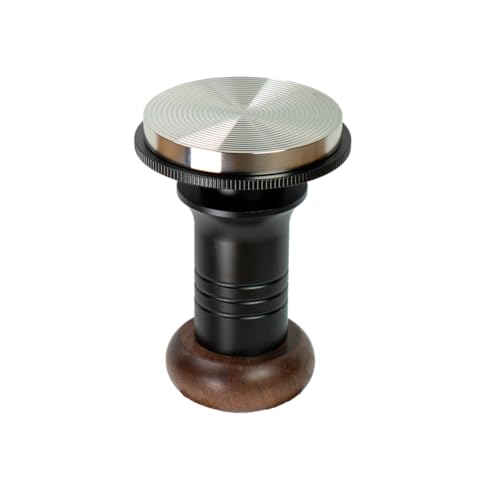 MiiCoffee Espresso Tamper 58.5mm, Level Coffee Tamper with Spring Loaded, Hand Tamper for 58mm Portafilter Adjustable Depth Stainless Steel Flat Base