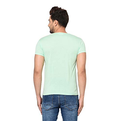 Image of Men's Cotton Blend Half Sleeve V Neck Tshirt