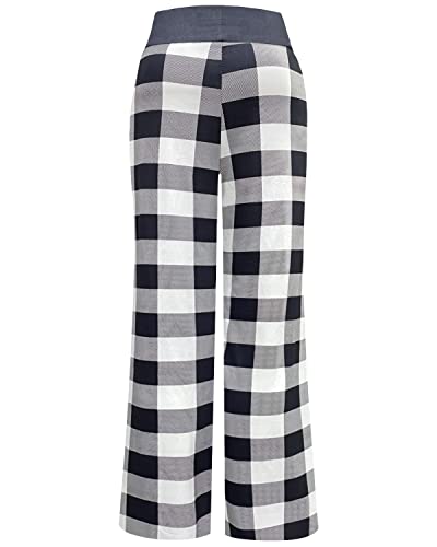 Image of NEWCOSPLAY Women's Comfy Pajama Pants Casual Drawstring Palazzo Lounge Wide Leg Pants