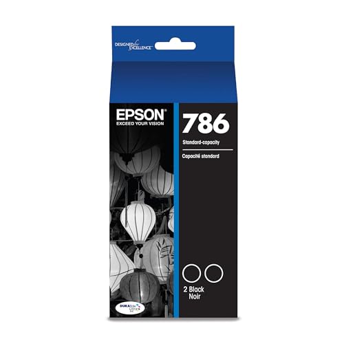 Epson 786 Genuine Black Ink Cartridges 2-Pack Standard Capacity T786120-D2 - image 1