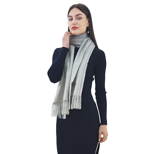 DANA XU 100% Cashmere Wrap Wool Extra Large Pashmina Shawl Scarf for Women Winter Oversized Floral Blanket