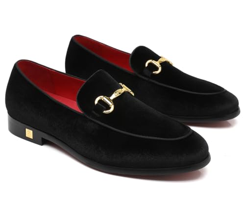 Image of Men's Velvet Loafers Wedding Party Prom Homecoming Shoes