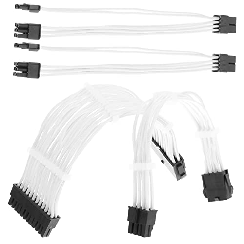 Câble extension GPU kit alimentation PC ATX blanc Gatuida avec peignes de guidage