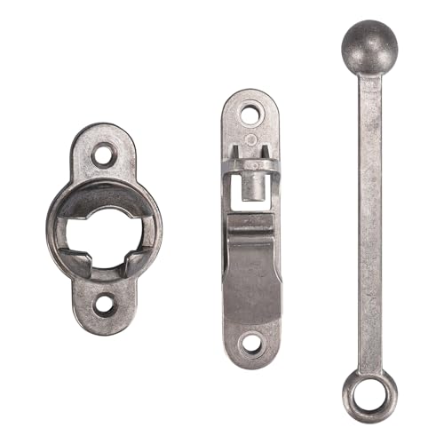 6 Ball Socket Door Holdback Heavy Duty Aluminum Alloy Holder Catch Antique Pewter Finish Stay for RV Trailer Camper Boat and Residential Entryway Windproof Friction Catch