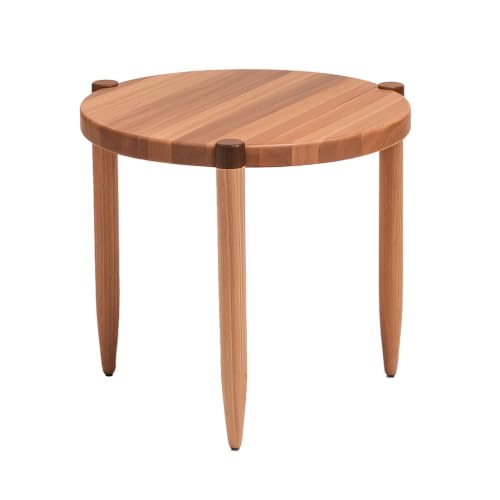 Image of Leick Home Redonda Bay Round End Table, Natural Jequitiba