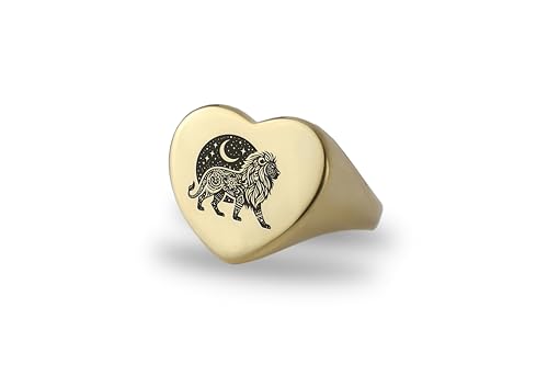 Bague audacieuse lion en or : révélez votre force intérieure avec ce coeur unique