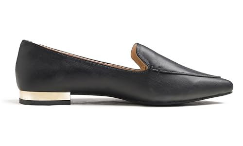 Image of FEVERSOLE Women's Loafer Flat Pointed Deco Low Heel Fashion Slip On Dress Driving Office Shoes