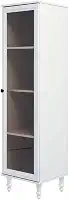 Cristaleira Estante Para Livros Ditália 1 Porta Vidro E-963 Cor:branco