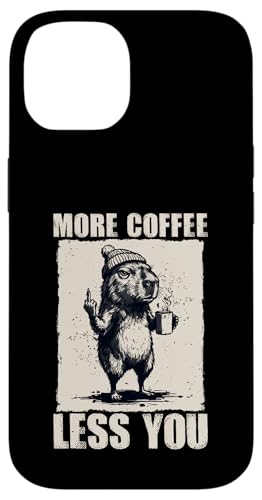 Grumpy Capybara �uMore Coffee Less You�v�t�@�j�[�R�[�q�[�~�[�� �X�}�z�P�[�X iPhone 14 �p