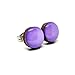 Stud Earrings Set, Lavender Purple, 10 mm, Round Studs for Women Girls Men, Handmade, Stainless Steel Posts for Sensitive Ears, Lightweight Color Dot earrings by Candi Cove Designs