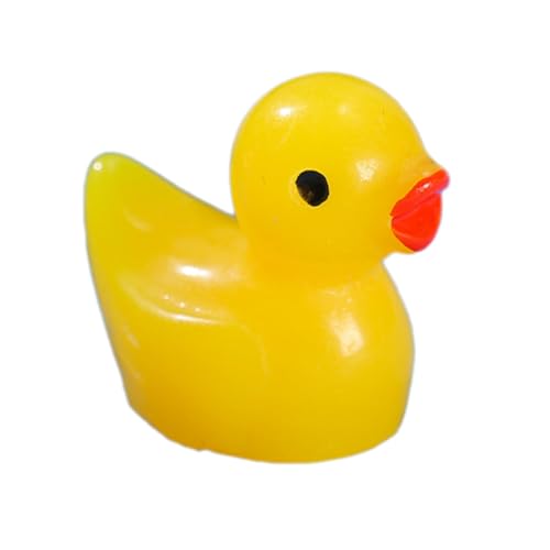 Anevous 12 Stück Mini Enten Harz, Kleine Enten Miniatur, Mini Duck Figuren Harz, Small Duck Zum Basteln, Enten Figuren Dekoration für DIY Fischbecken, Aquarien verwendet, Bonsai,Gelb