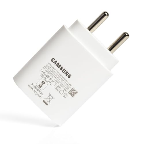 Image of RDG Samsung 25W USB-C Super Fast Charger Adapter | PD 3.0 Support | Compatible with Galaxy S24 /S23 /S22 /S21 /Note 20 /Note 10 / A73 /A53 /A33 /M33 /Fold /Flip Series, White