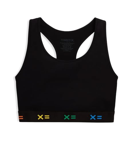 Image of TomboyX Racerback Compression Bra for Women Full Coverage Gender Inclusive Wireless Medium Support Top No Padding Sports Bras