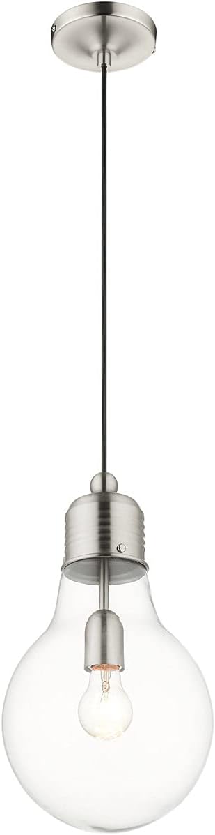 Livex Lighting 49092-91 1 Light Brushed Nickel Mini Pendant