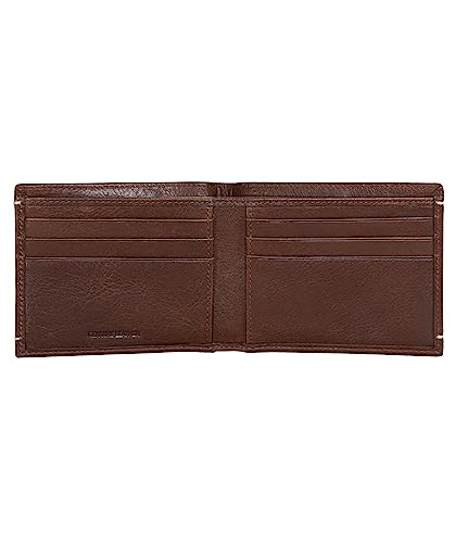 Lucky Brand Men's Bifold Wallet | ID Window | Card Slots Organization | Durable | Stylish, Smooth Leather-Brown, One Size2