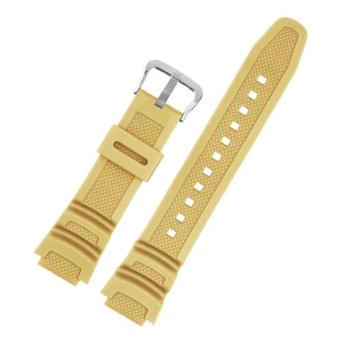 Bracelet montre 18mm caoutchouc noir pour Casio SGW-300 W218H AE-1000W