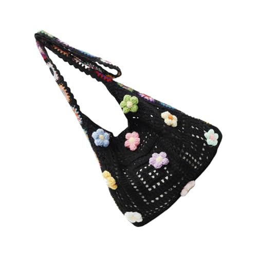 Crochet Shoulder Bag Beach Bags With Hollow Embroidery Detail And Adjustable Crossbody Strap for Women