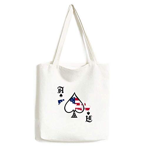 Sac à main lavable drapeau USA grand format en toile durable imprimé étoiles