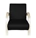 Produktbild Moments of Glass Polstersessel Einzelsofa 1Sitzer Sofa Einsitzer Beistellsessel Stoffbezug mit hochwertige Polsterung (Schwarz mit Ahorn)