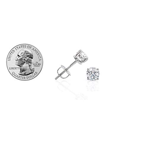 Igi Certified 1.5 Carat D-E Color Lab Grown Diamond Stud Earrings For Women In 14K White Gold With Secure Screw Back By Beverly Hills Jewelers #TOP3