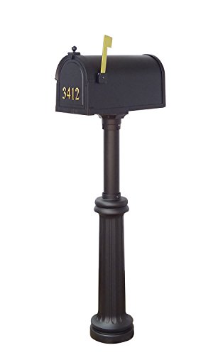 Special Lite Products Berkshire Curbside Mailbox With Front Address Numbers And Bradford Mailbox Post #TOP1
