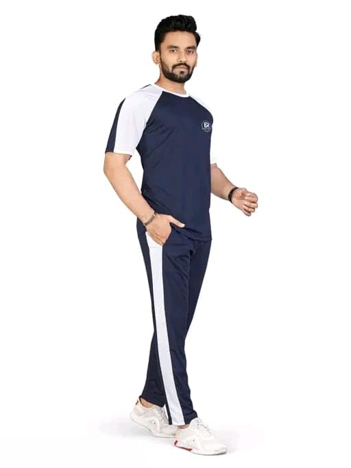 Men’s Stylish Black Cotton Night Suit Set | Half Sleeve T-Shirt & Track Pant | Comfortable Sleepwear & Loungewear for Men